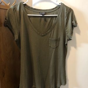 Express olive green t shirt